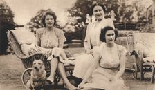 Her Majesty the Queen with the Royal Princesses c1950. Creator: Lisa Sheridan