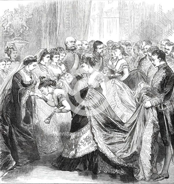 Her Majesty's Drawingroom at Buckingham Palace, 1876. Creator: Unknown.