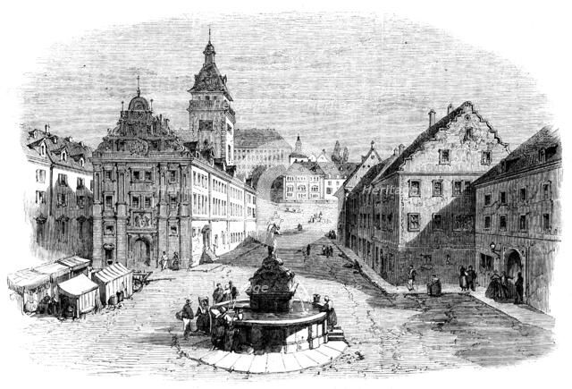 Her Majesty's Visit to Germany, the market-place, Gotha..., 1862. Creator: Unknown.