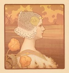 Her Most Gracious Majesty Queen Wilhelmina (Sa Très Gracieuse Majesté La Reine Wilhelmine), 1901. Creator: Paul Berthon (French, 1872-1909)