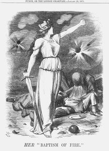 Her "Baptism of Fire" 1871. Creator: Joseph Swain