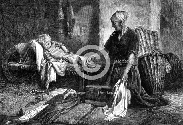 "Her Daughter's Legacy." by Arthur Hacker, from the Royal Academy Exhibition, 1881. Creator: Unknown.