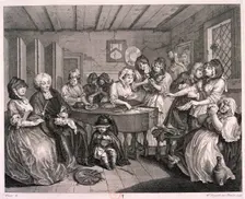 Her funerall properly attended plate VI of The Harlot's Progress, 1732. Artist: William Hogarth