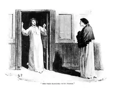 Her Face Blanched With Terror 1892. Artist: Sidney E Paget