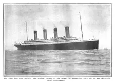 Her First and Last Voyage: the Titanic Passing up the Solent on Wednesday, April 10th... 1912. Creator: Unknown
