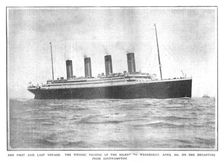 Her First and Last Voyage: the Titanic Passing up the Solent on Wednesday, April 10th... 1912. Creator: Unknown
