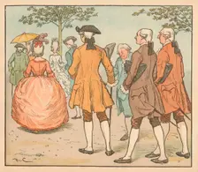 Her love was sought...By twenty beaux and more c1885, (1934). Creator: Randolph Caldecott