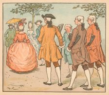 Her love was sought...By twenty beaux and more c1885, (1934). Creator: Randolph Caldecott