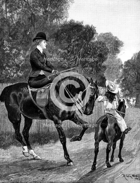 "Her Protector", by R. C. Woodville, 1890.  Creator: P Naumann.