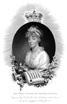 Her Royal Highness the Princess Augusta, second daughter of George III 1806. Artist: Scriven