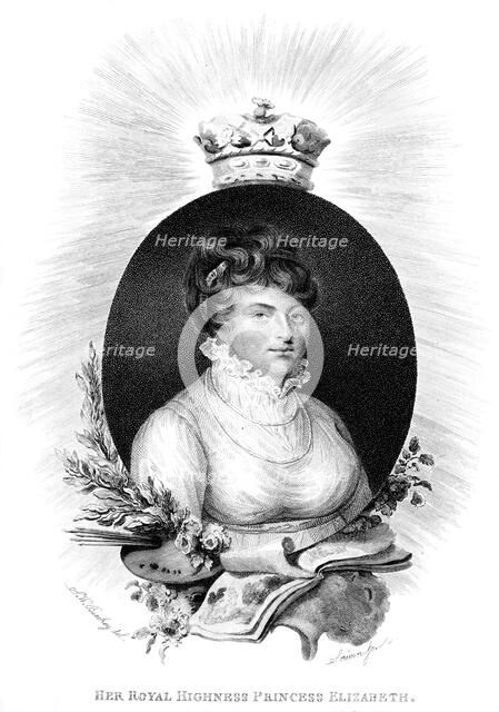 Her Royal Highness the Princess Elizabeth, 3rd daughter of George III, 1806. Artist: Scriven