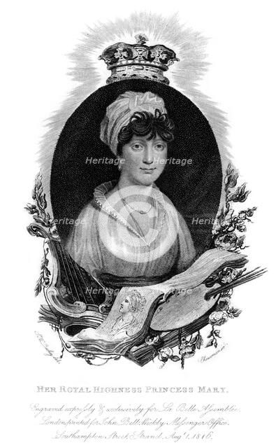 'Her Royal Highness the Princess Mary', 1816. Artist: Cheeseman