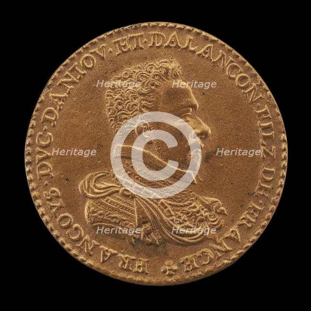 Hercule-François, 1544-1584, Duc d'Alençon and d'Anjou [obverse], 17th century. Creator: Unknown.