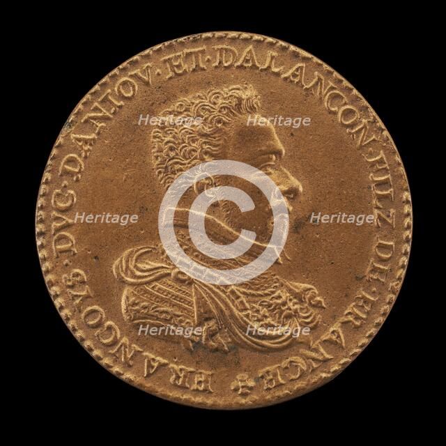 Hercule-François, 1544-1584, Duc d'Alençon and d'Anjou [obverse], 17th century. Creator: Unknown.