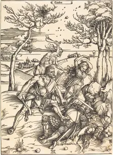 Hercules Conquering Cacus ("Ercules"), c. 1496. Creator: Albrecht Durer