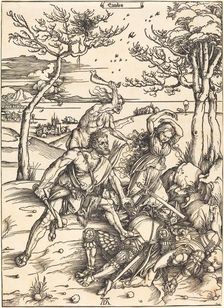 Hercules Conquering Cacus ("Ercules"), c. 1496. Creator: Albrecht Durer