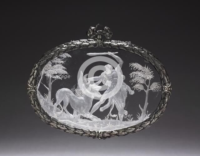 Hercules Conquering Cerberus, before 1584. Creator: Annibale Fontana (Italian, 1540-1587), attributed to.