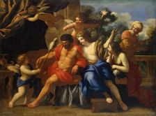 Hercules and Omphale, 1650. Creator: Giovanni Francesco Romanelli