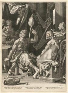 Hercules and Omphale, c. 1600. Creator: Aegidius Sadeler II