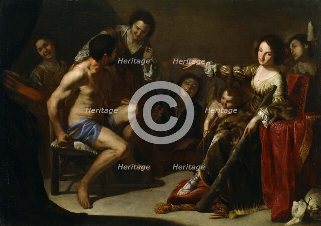 Hercules and Omphale, c. 1640. Artist: Cavallino, Bernardo (1616-1656)