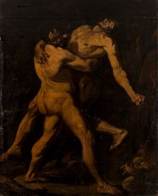 Hercules and Antaeus, 1601-1700. Creator: Italian Master