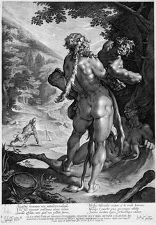 Hercules and Antaeus, 1610. Creator: Lucas Kilian