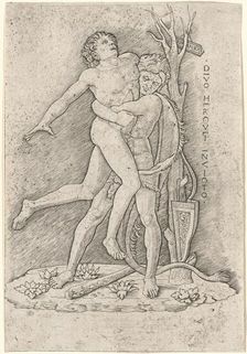 Hercules and Antaeus, after 1507. Creator: Giovanni Antonio da Brescia