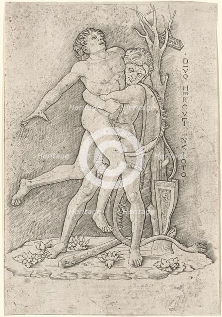 Hercules and Antaeus, after 1507. Creator: Giovanni Antonio da Brescia.