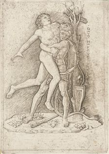 Hercules and Antaeus, after 1507. Creator: Giovanni Antonio da Brescia