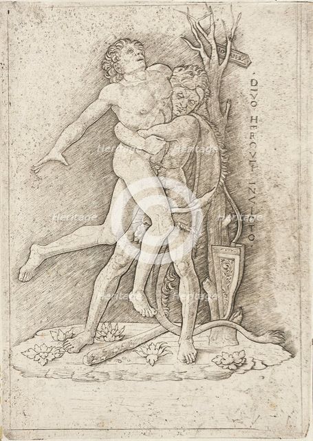 Hercules and Antaeus, after 1507. Creator: Giovanni Antonio da Brescia.