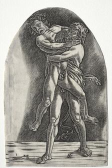 Hercules and Antaeus, c.1510. Creator: Master of the Year 1515 (Italian); Agostino Busti (Italian, 1483-1548), probably by