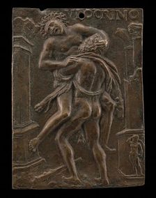 Hercules and Antaeus, early 16th century. Creator: Ulocrino