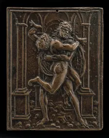 Hercules and Antaeus, late 15th - early 16th century. Creator: Moderno