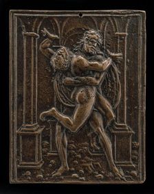 Hercules and Antaeus, late 15th - early 16th century. Creator: Moderno