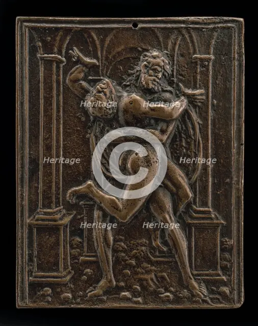 Hercules and Antaeus, late 15th - early 16th century. Creator: Moderno.