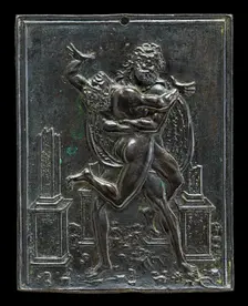 Hercules and Antaeus, late 15th - early 16th century. Creator: Moderno