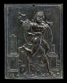 Hercules and Antaeus, late 15th - early 16th century. Creator: Moderno