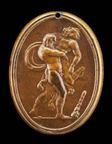Hercules and Antaeus, mid 16th century. Creator: Unknown