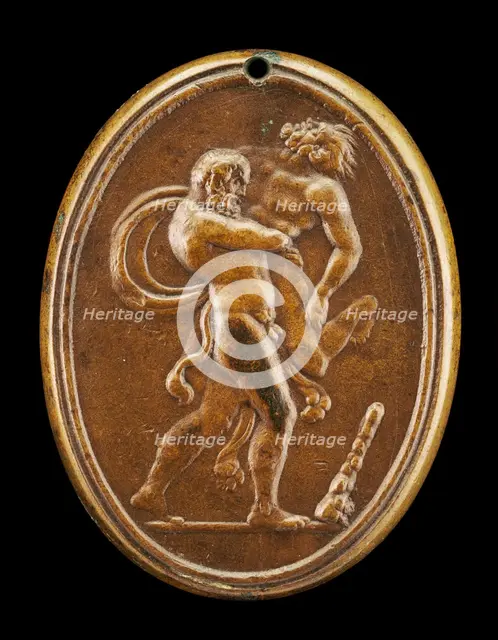 Hercules and Antaeus, mid 16th century. Creator: Unknown.
