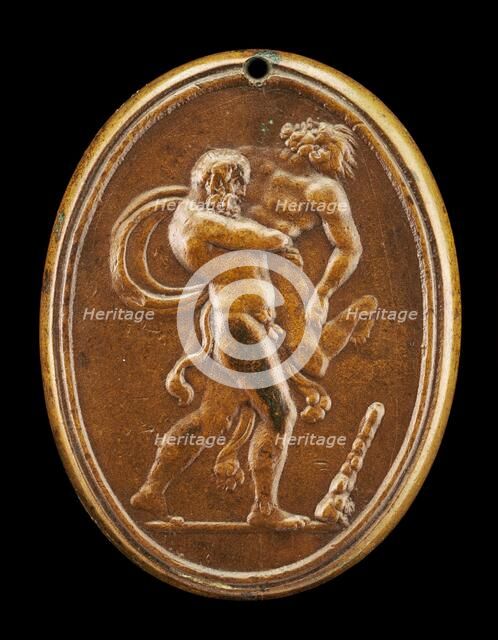 Hercules and Antaeus, mid 16th century. Creator: Unknown.