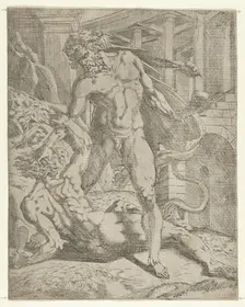 Hercules and Cacus, 1540-45. Creator: Antonio Fantuzzi