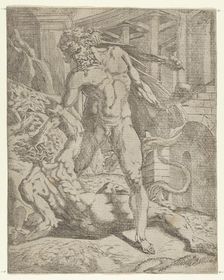 Hercules and Cacus, 1540-45. Creator: Antonio Fantuzzi