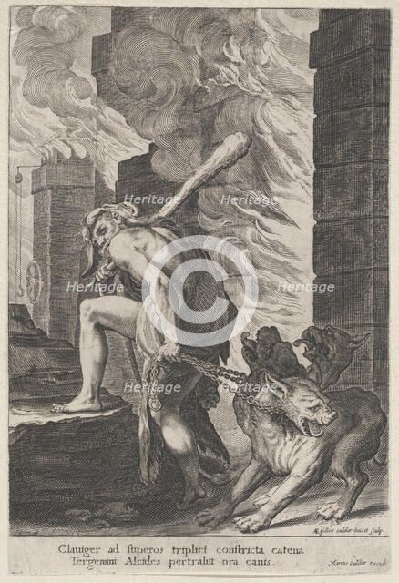 Hercules and Cerberus, 1586-1629. Creator: Aegidius Sadeler II.