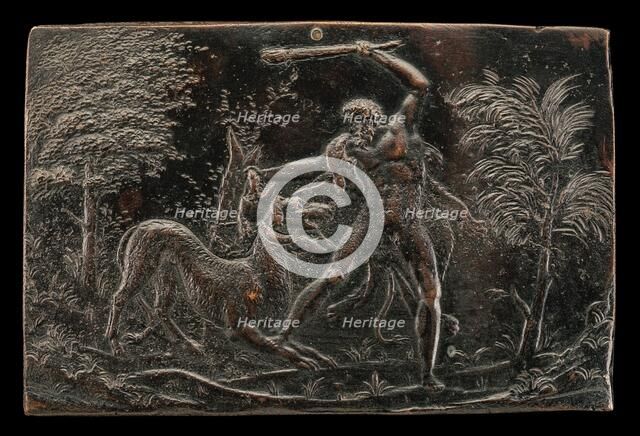 Hercules and Cerberus, c. 1570/1587. Creator: Annibale Fontana.