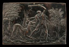Hercules and Cerberus, c. 1570/1587. Creator: Annibale Fontana