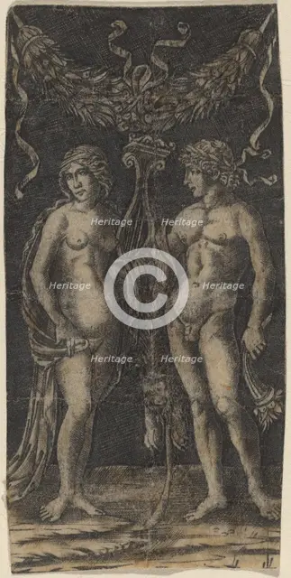 Hercules and Deianira, c. 1490/1510. Creators: Francesco Francia, Peregrino da Cesena.
