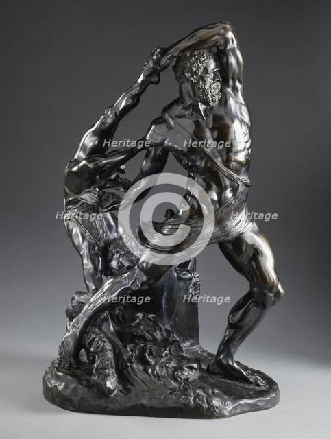 Hercules and Lychas, Modelled in 1796; this cast c.1825-1850. Creator: Antonio Canova.