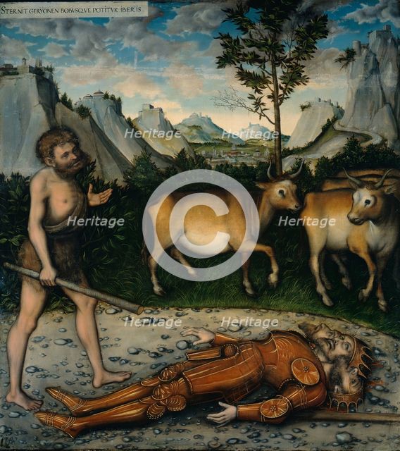 Hercules and the Cattle of Geryones (From The Labours of Hercules). Artist: Cranach, Lucas, the Elder (1472-1553)