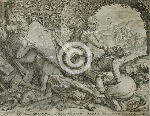 Hercules and the Centaurs, 1563. Creator: Cornelis Cort.
