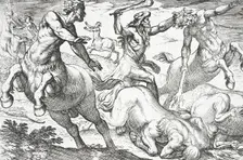 Hercules and the Centaurs, 1608. Creators: Nicolaus van Aelst, Antonio Tempesta